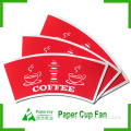 Single Wall PE Coated Customed Paper Cup Fans For 8oz Coffee Drink Cup